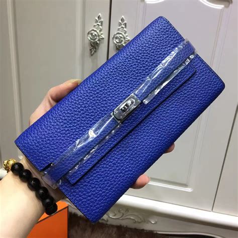 hermes kelly wallet blue electric|hermes kelly price guide.